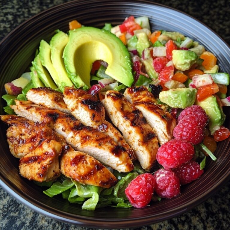 Grilled Dijon Chicken Salad with Raspberries and Avocado: A Bright, Balanced Summer Meal