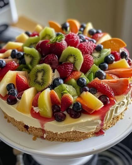 Fruit Salad Cheesecake