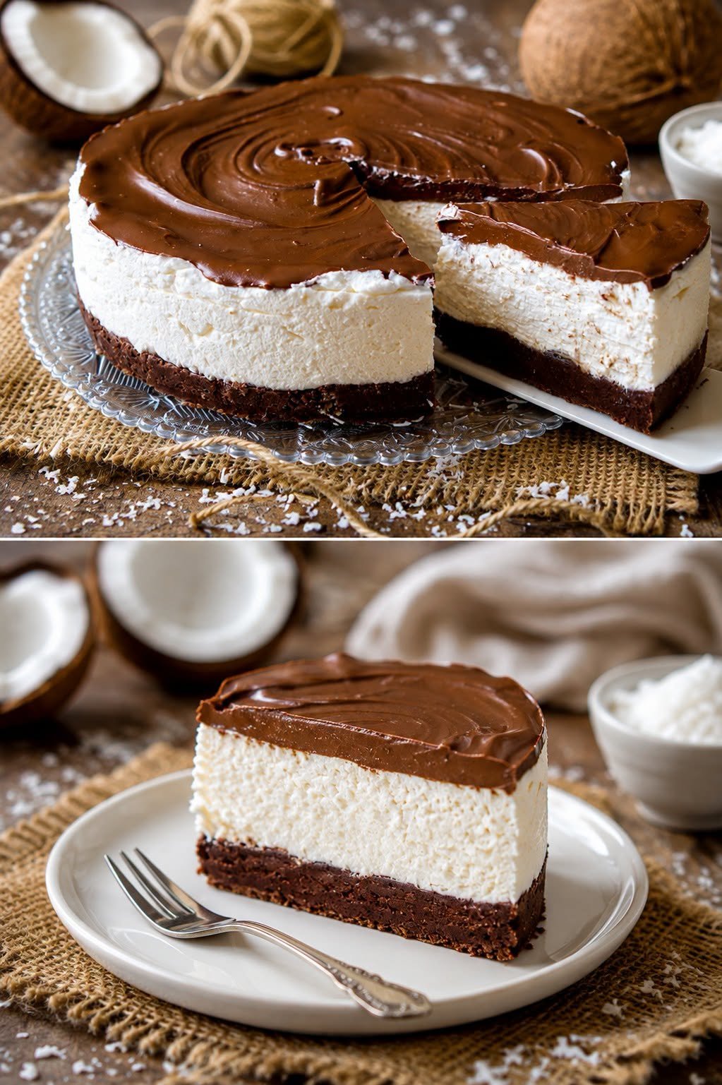 No-bake coconut cheesecake, the finest kind